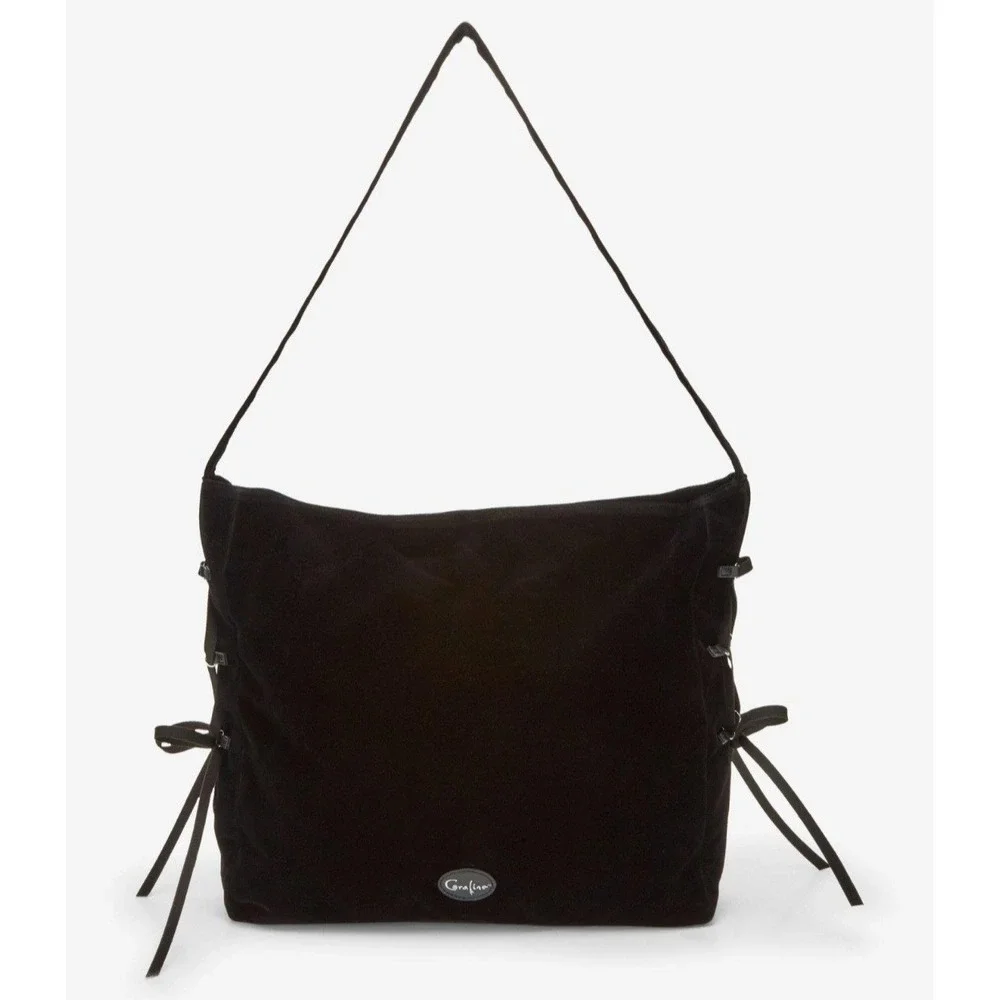 NEW! Her‎ Universe Coraline Icon Embroidered Hobo Shoulder Bag Velour